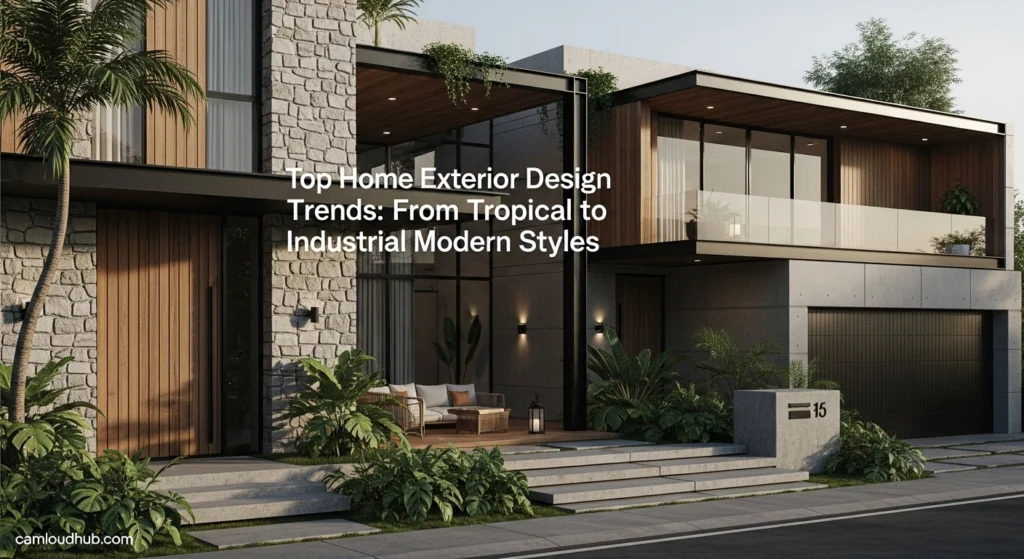 Top Home Exterior Design Trends: From Tropical to Industrial Modern Styles
